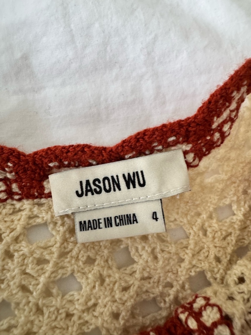 Jason Wu Crochet Top Linen Blend Wrap Skirt 2 Piece Set Size 4 NWT - Picture 2 of 13